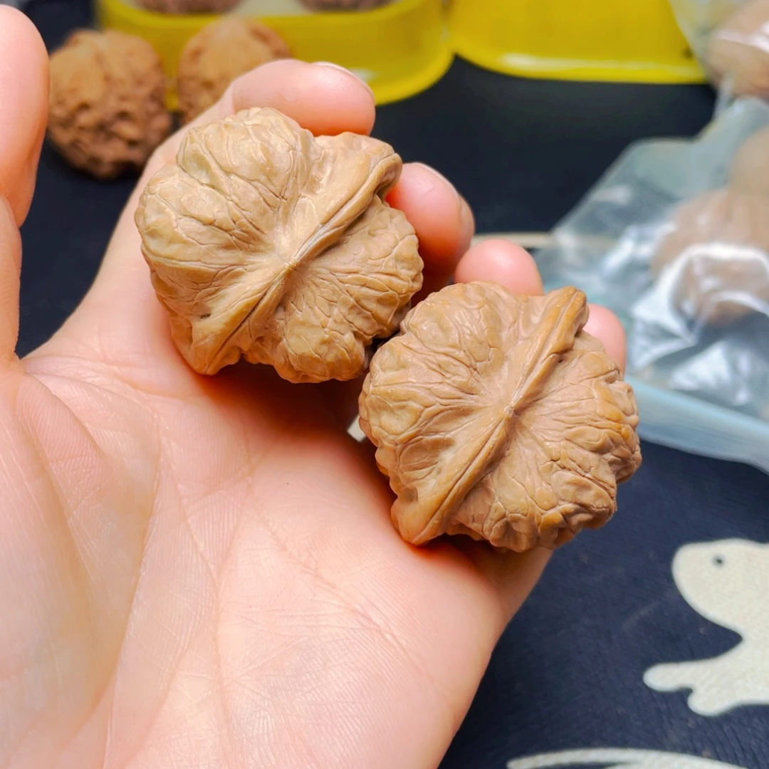 吊坠文玩核桃达摩一对