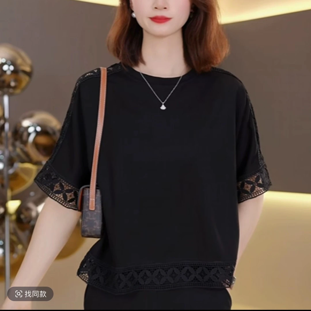 z夏天透气短袖T恤女2025年夏季新款时尚百搭显瘦上衣