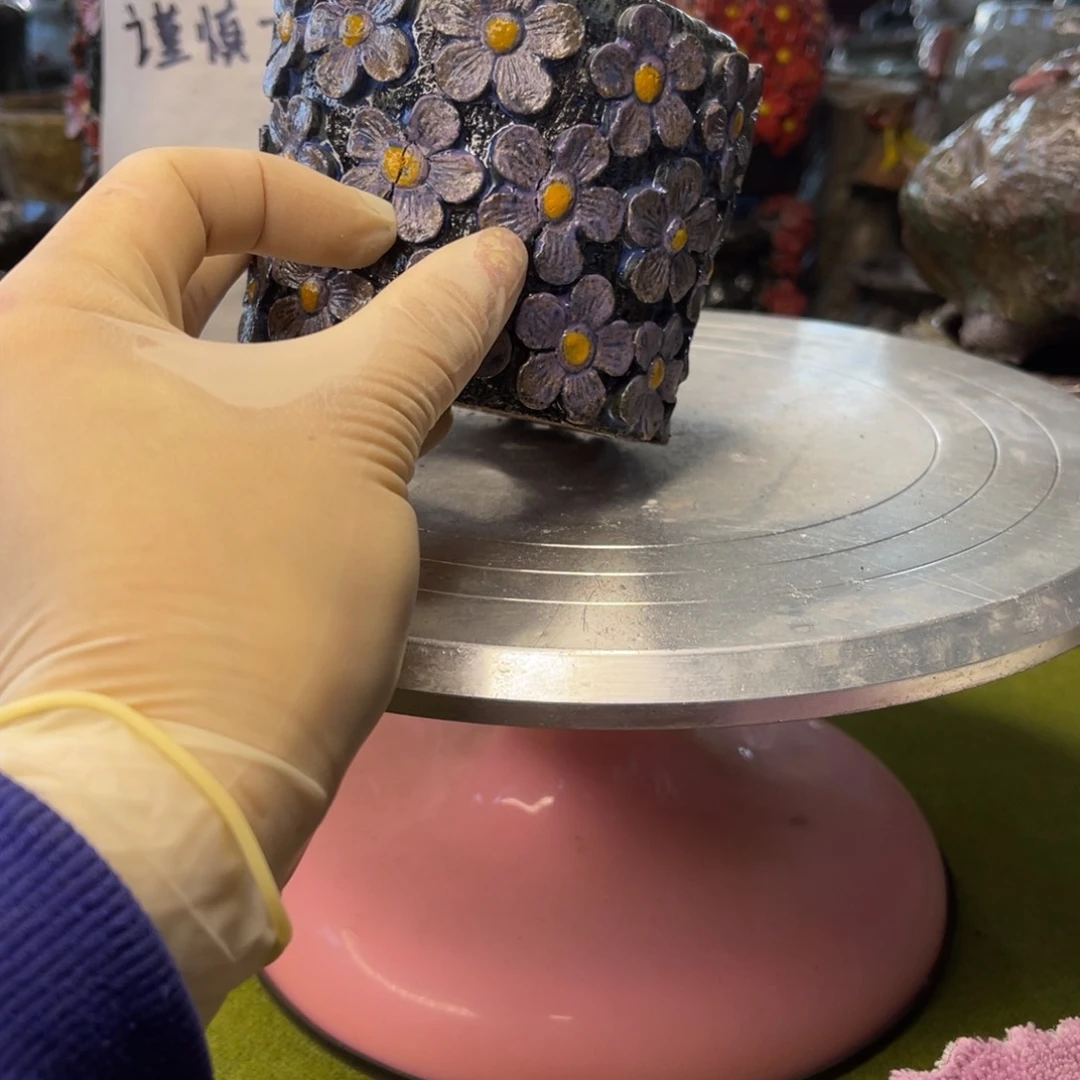 红陶粗砂陶瓷花瑕疵价