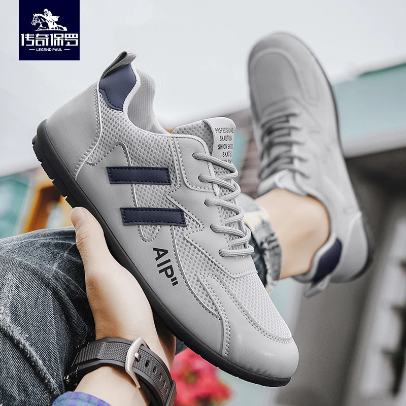传奇保罗男鞋冬季新款痞帅网面防滑凉鞋软底百搭休闲男士冬天鞋子