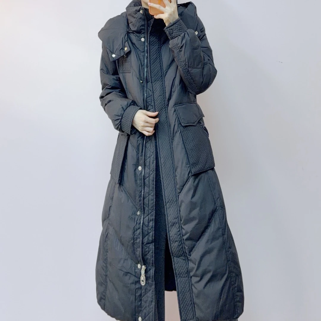 130时尚休闲韩版百搭连帽中长款羽绒服9130/GP