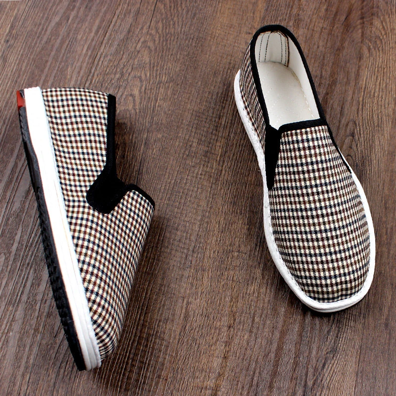 2025新款夏季老北京布鞋男款软底一脚蹬高端千层底透气耐磨休闲鞋