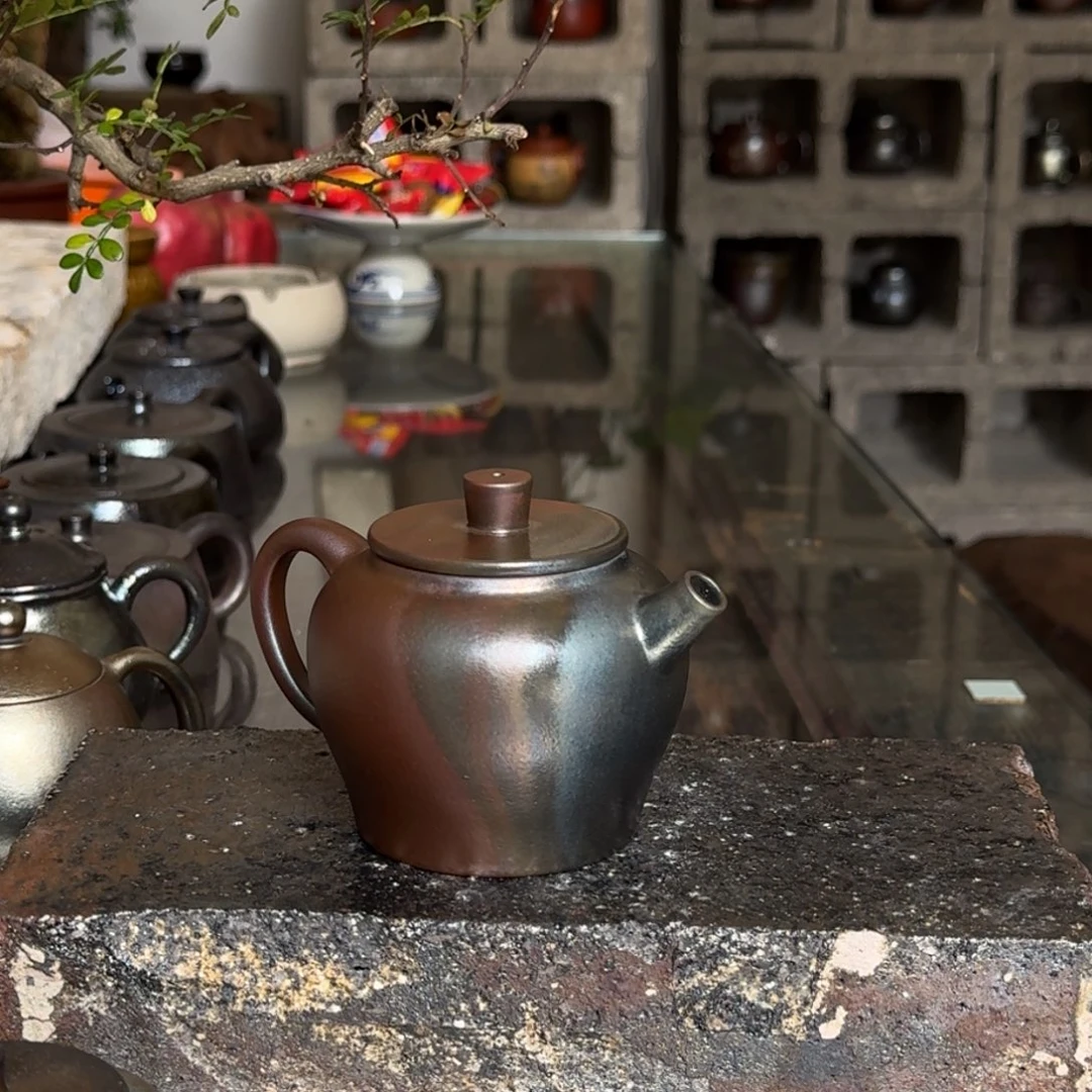 建水紫陶紫泥柴烧茶具