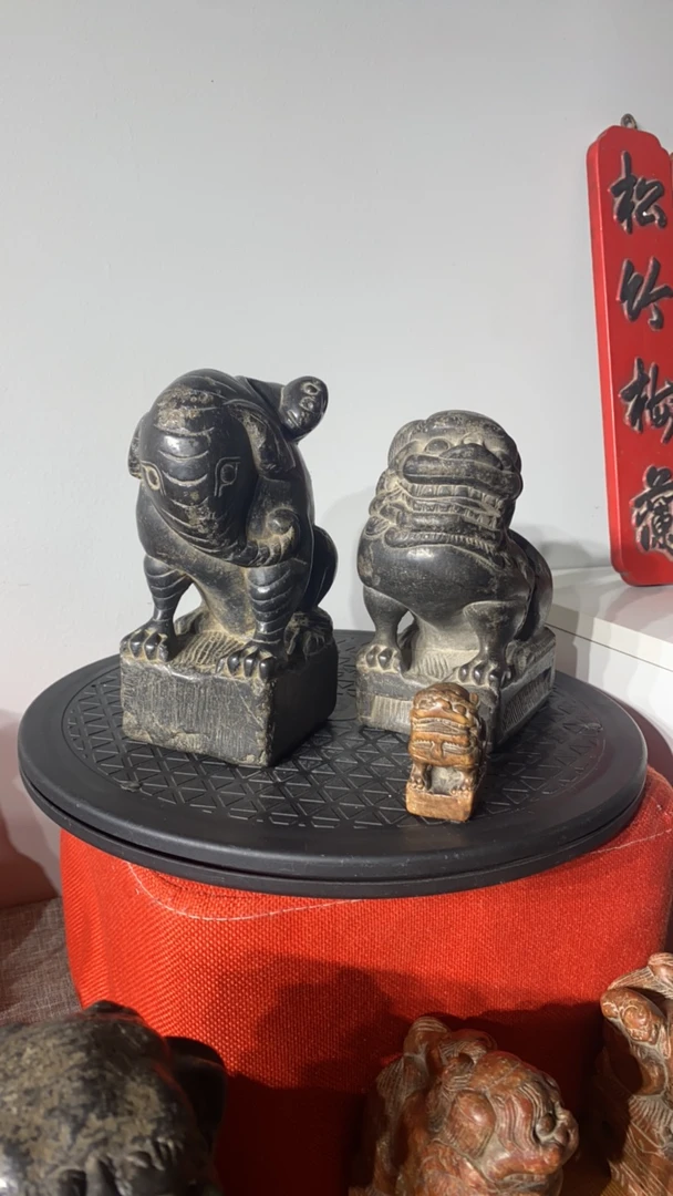 花几摆件 花几狮子