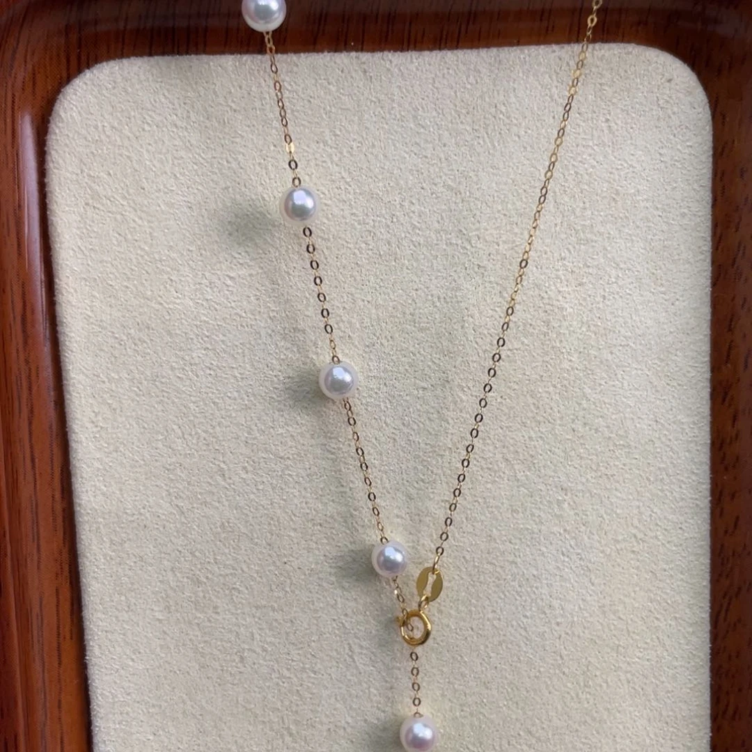 海水珍珠18K金镶嵌项链