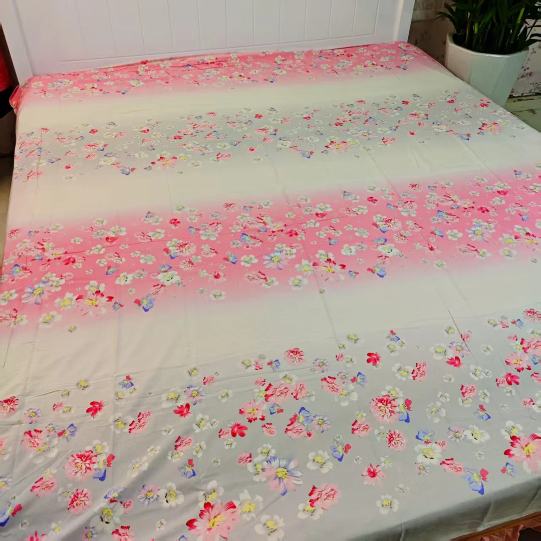 2856A灰粉渐变成品床品套件