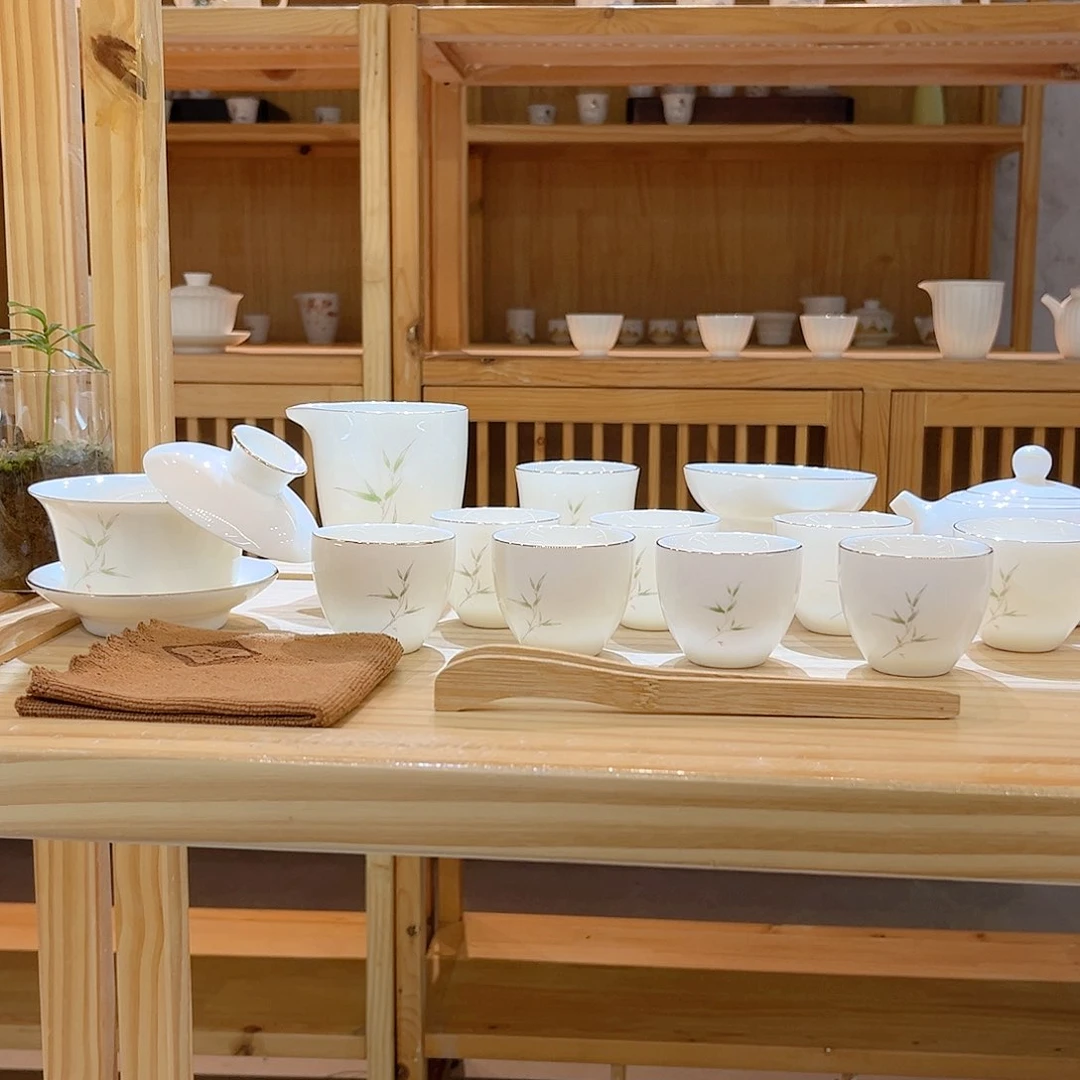 【御瓷斋】羊脂玉瓷茶具套装