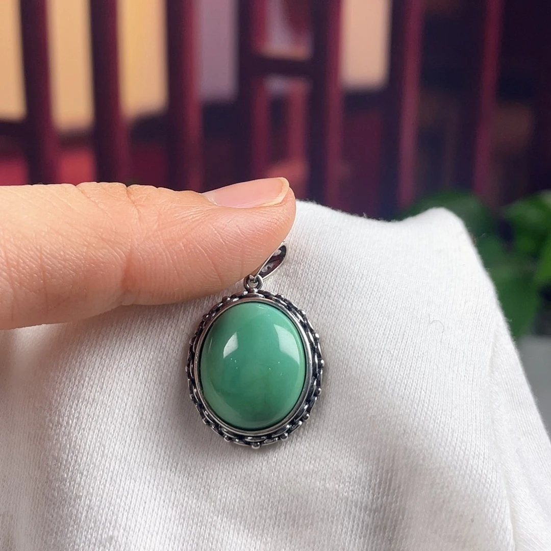 绿松石配饰银S925镶嵌