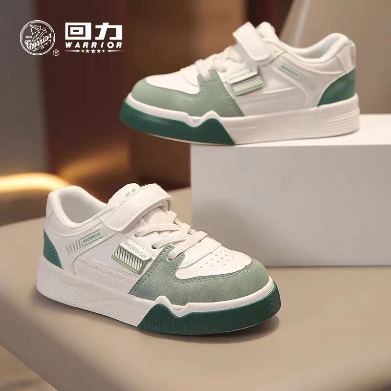 Warrior/回力1583春秋季皮面软底板鞋学生百搭休闲透气板鞋B-1