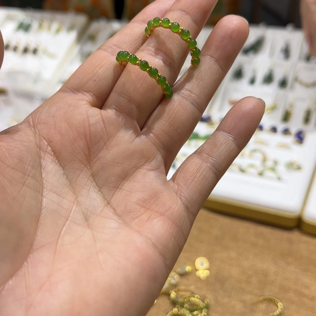 和田玉耳饰未镶嵌下*o