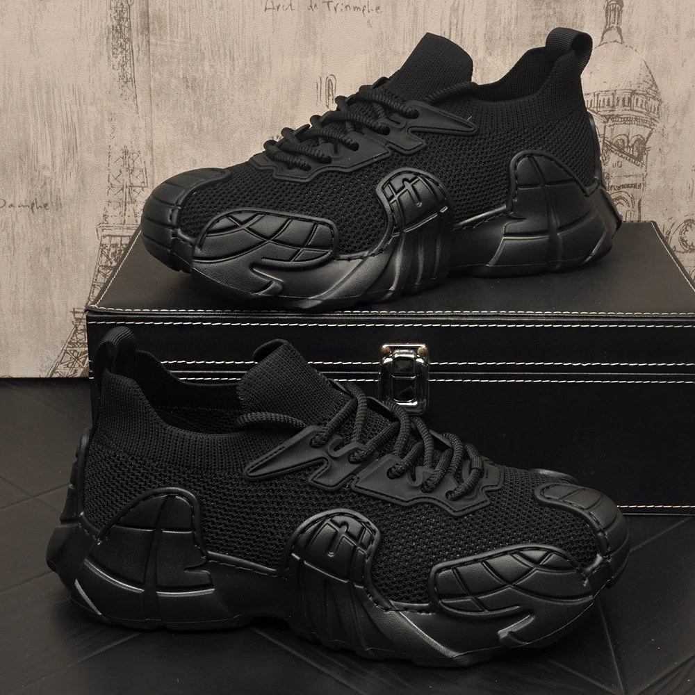 2025新款男士飞织鞋夏季薄款透气网面鞋运动轻质跑步鞋百搭户外鞋