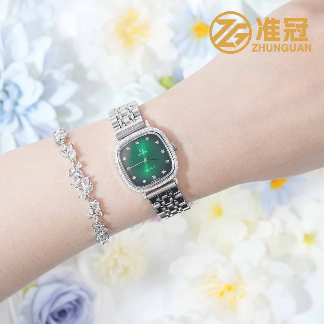 95新 Omega/欧米茄 24*24.5mm手动机械YR4917蝶飞瑞士名表