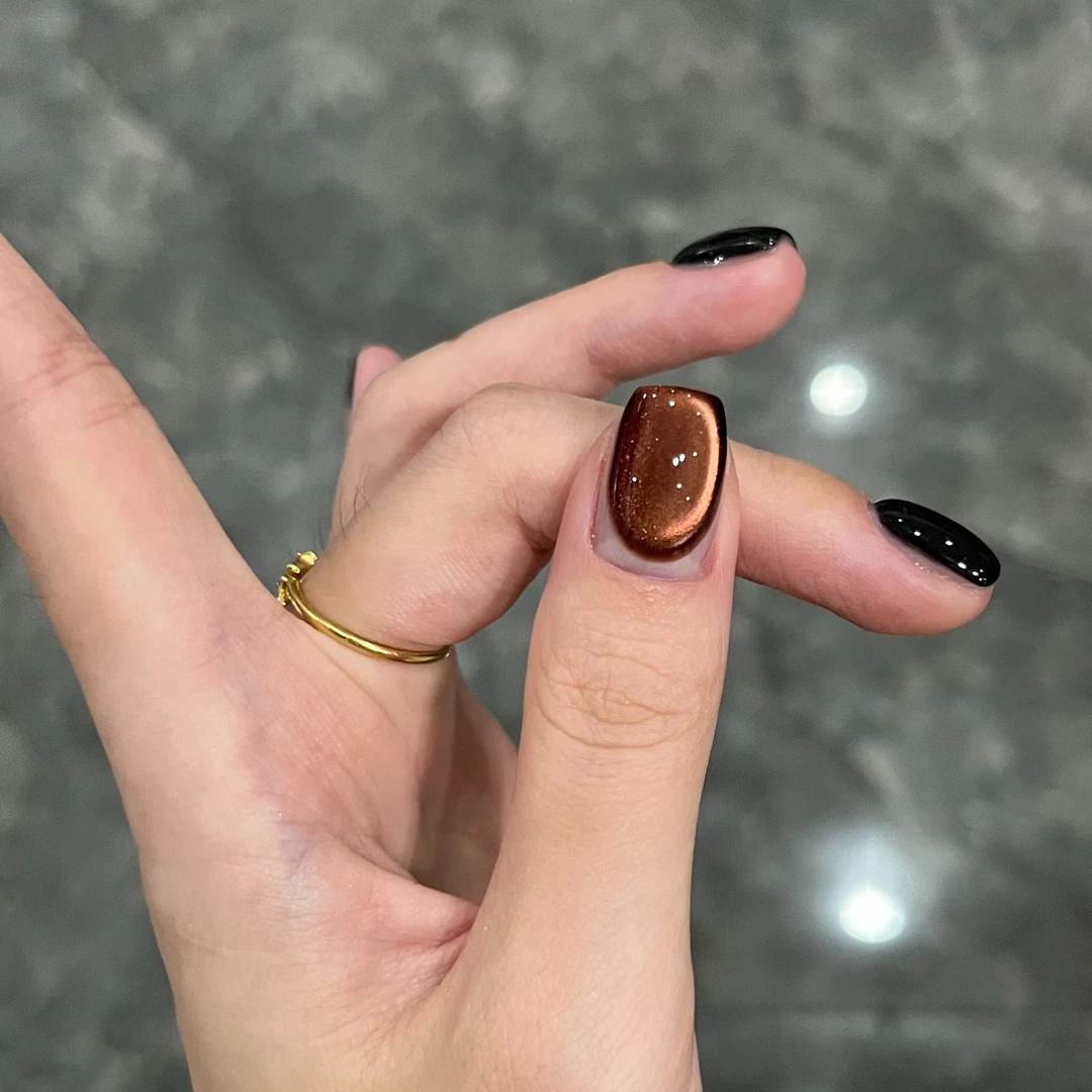 【娜姐专属】新品秋冬百搭显白玻璃珠黑松露猫眼