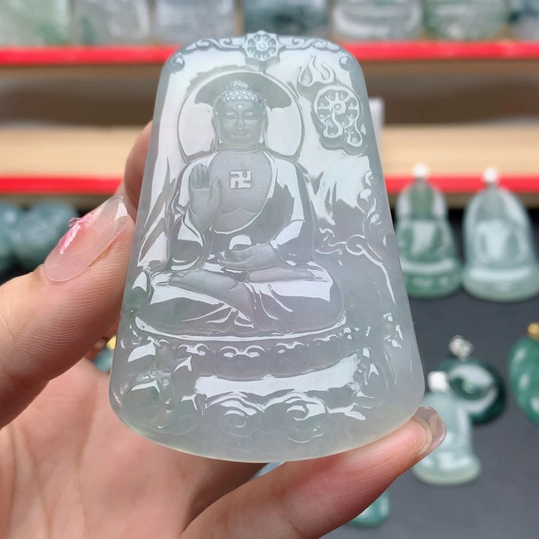 翡翠未镶嵌颈饰好**的阿弥陀佛