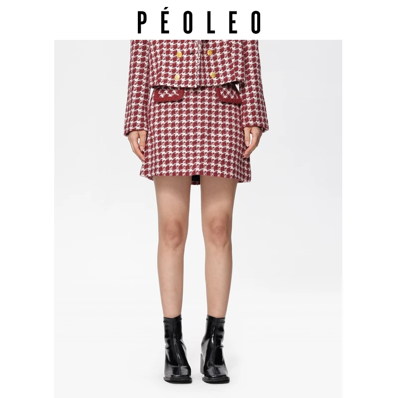 【小余专属】PM1115012小香风时尚气质名媛粗花呢半身裙