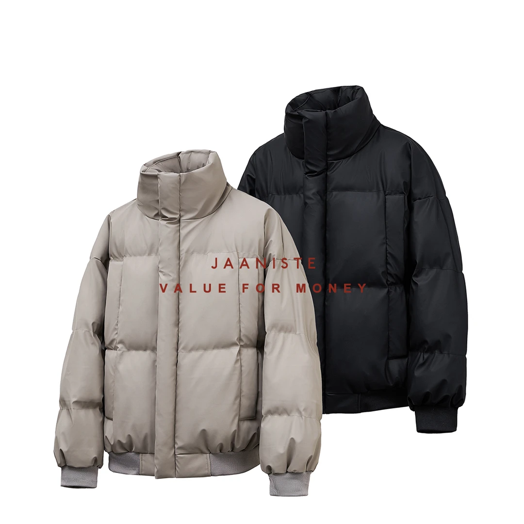 冬季加棉加厚保暖棉服男女情侣百搭棉衣大码高领皮衣潮牌棉袄外套