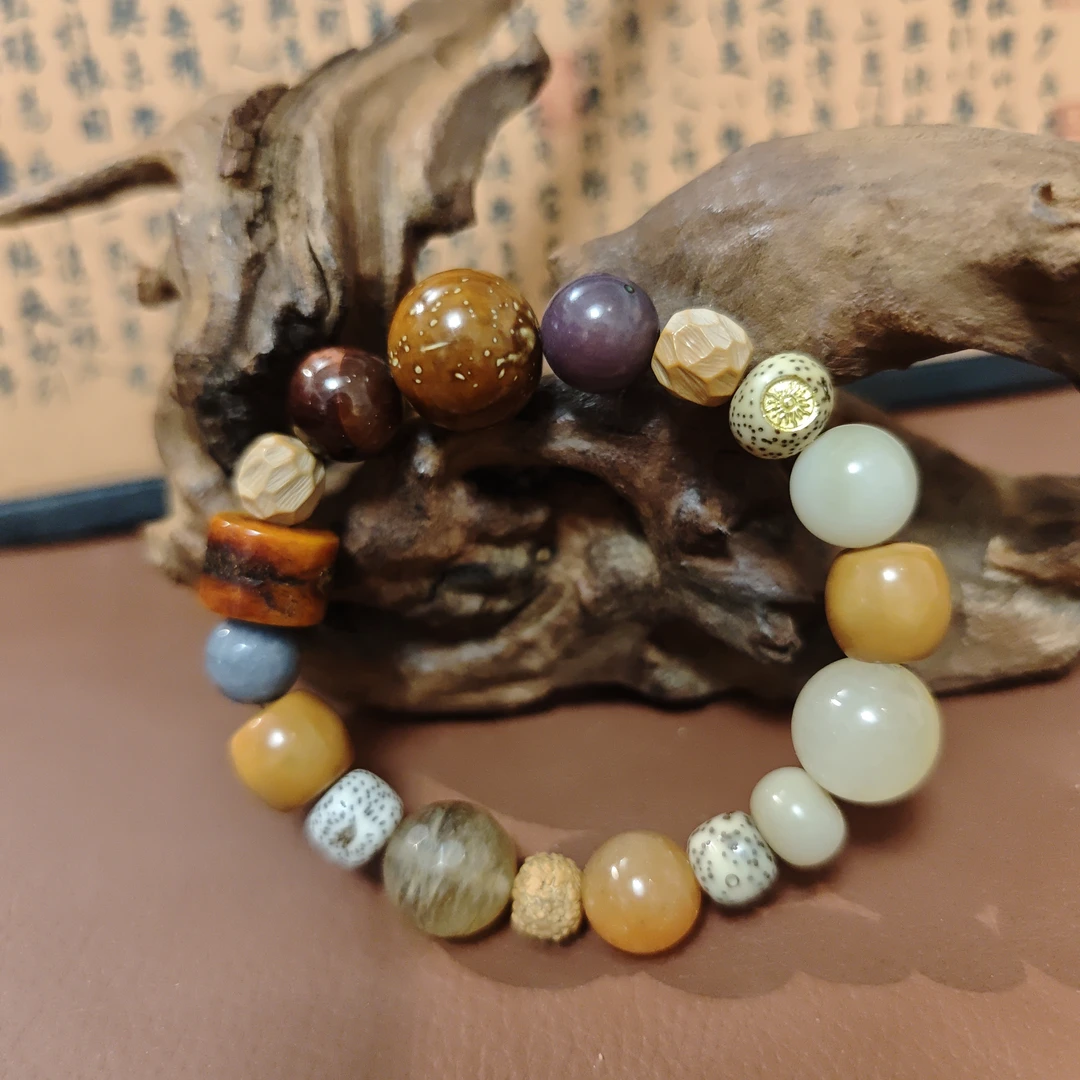 多宝矿石文玩盘串