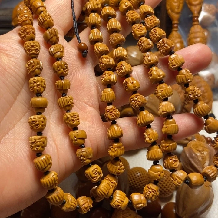 【闪购商品】橄榄核手串/手链金**闪核尖108罗汉
