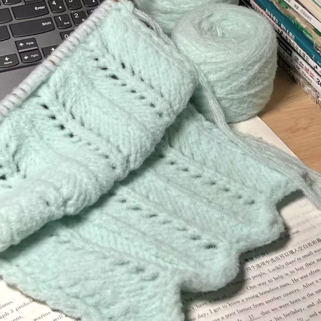 手工diy围巾材料包自制手工棒针暖和牛奶慕斯云朵棉棉特色线毛线