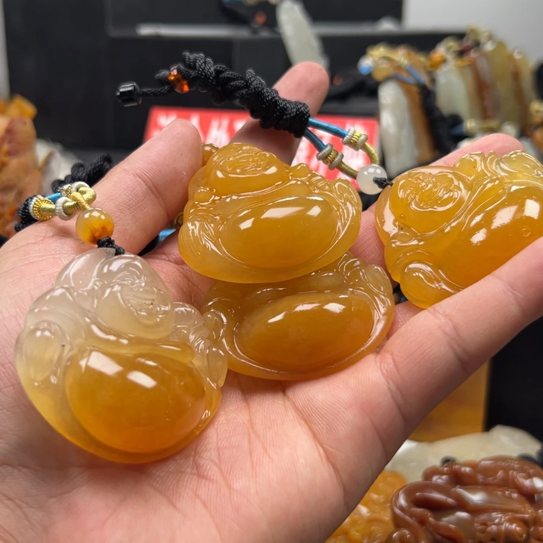 石英质玉（黄龙玉）未镶嵌多样性发货，发其一