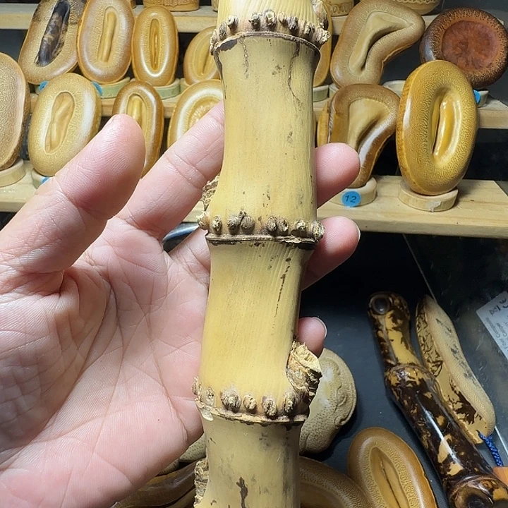 咖***粉香榧木竹根根竹鞭一物一拍