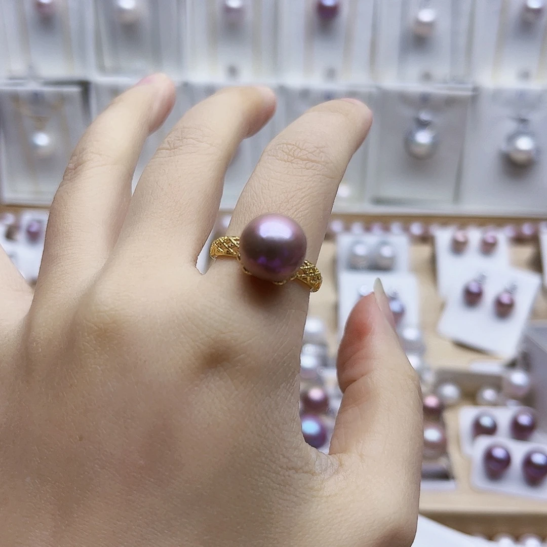 合金戒指淡水珍珠11.1