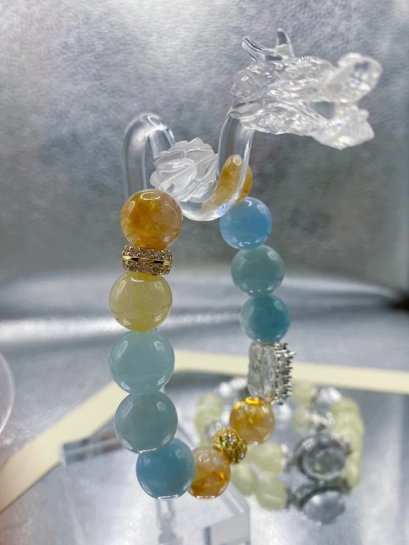 海蓝宝水晶DIY水晶手链