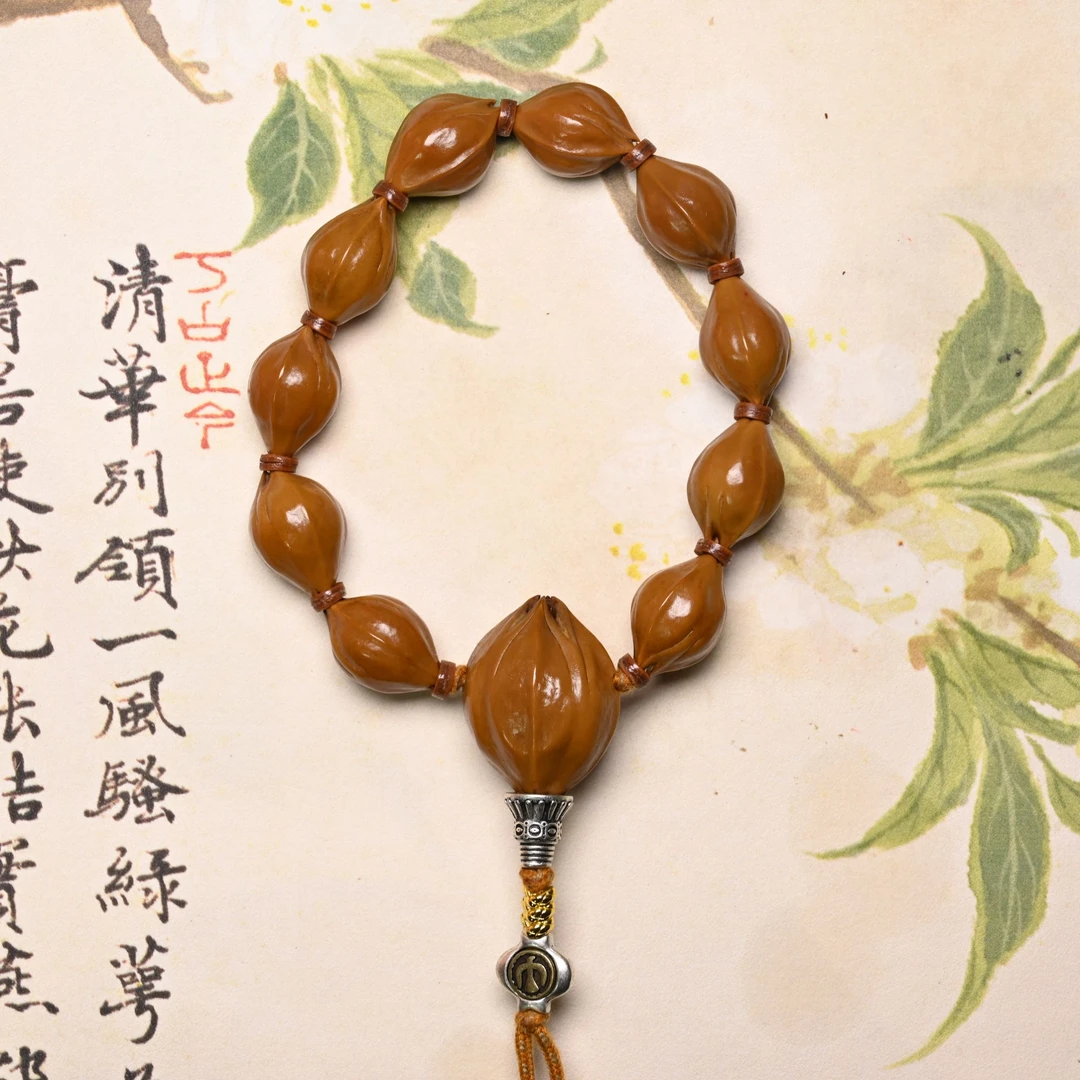 13.19·头货三面佛·梅林铁核原生态素串小尺寸橄榄核树主 20999