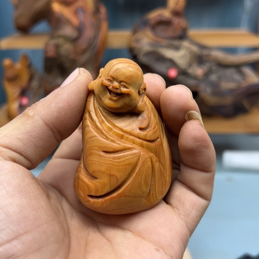 不***想木崖柏木摆件手把件
