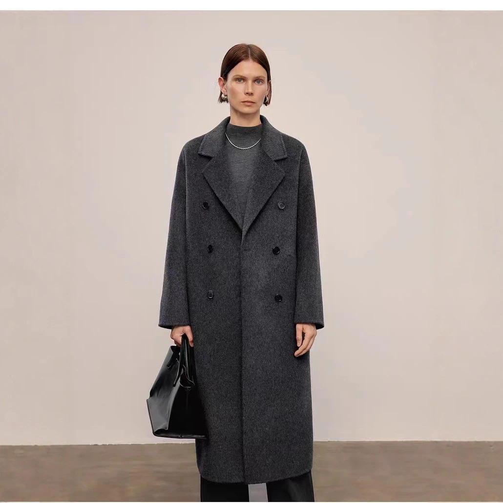 M*檬女装2025秋冬新品爆款山羊绒双面毛呢大衣外套女5G9970351