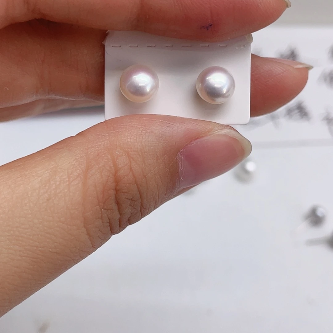 银S925镶嵌淡水珍珠耳饰冷**知