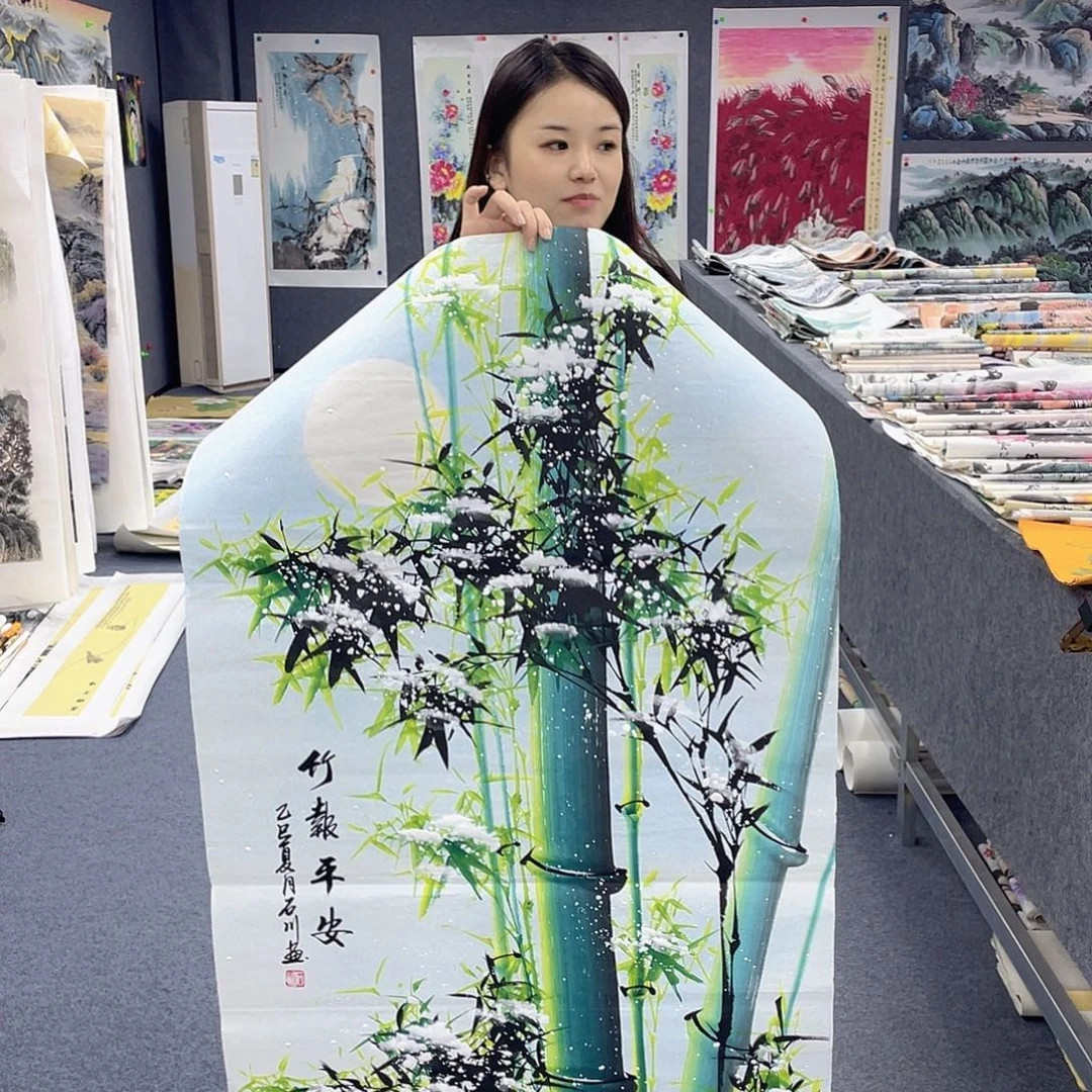国画作品小姐姐放漏…