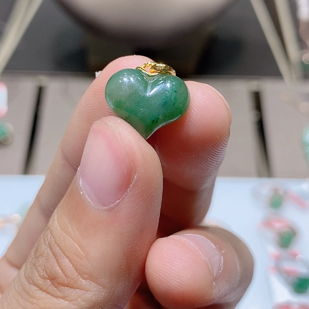 独山玉银S925镶嵌吊坠