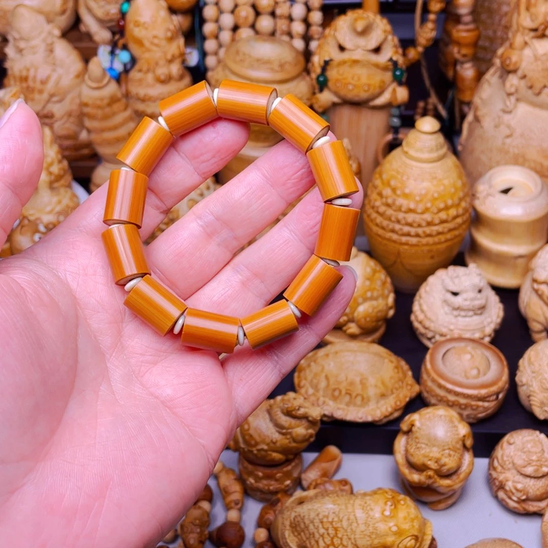 竹竹雕实心竹手串把玩件