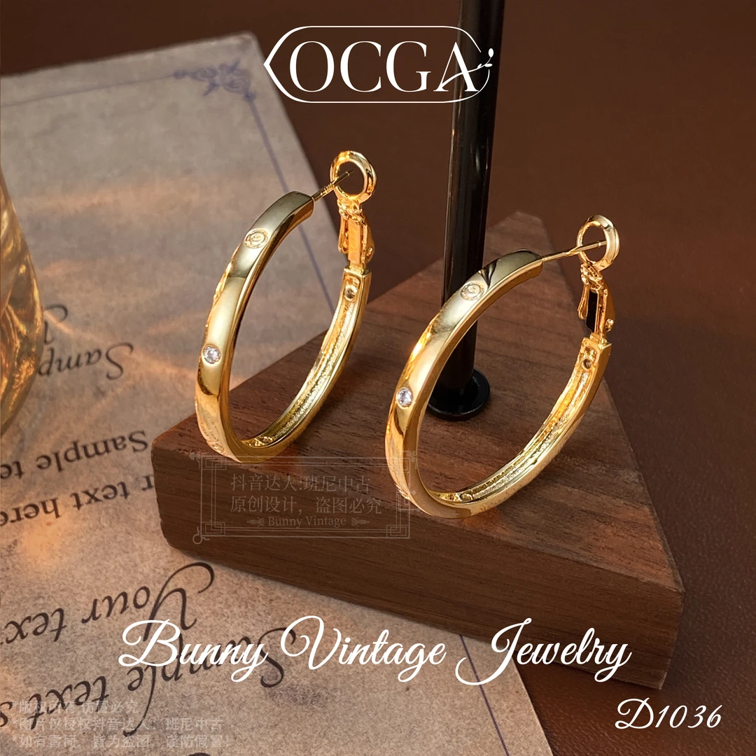 镀K金D1036 法★【秋日时尚】冬OCGA 欧斯伽斯 耳环