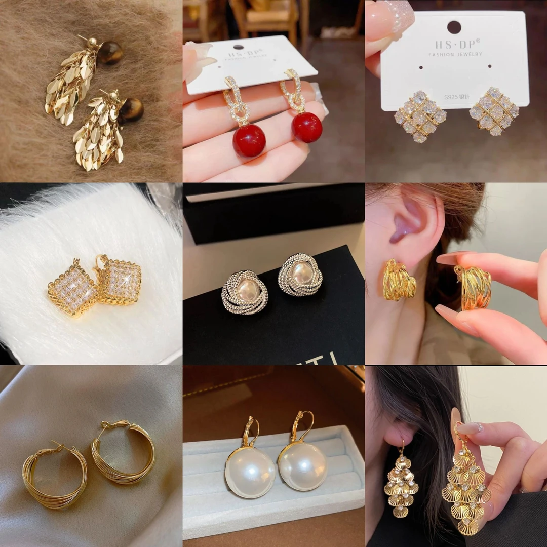 铜合金耳饰 【青溪】轻奢百搭时尚法式小众高级复古精致设计耳环