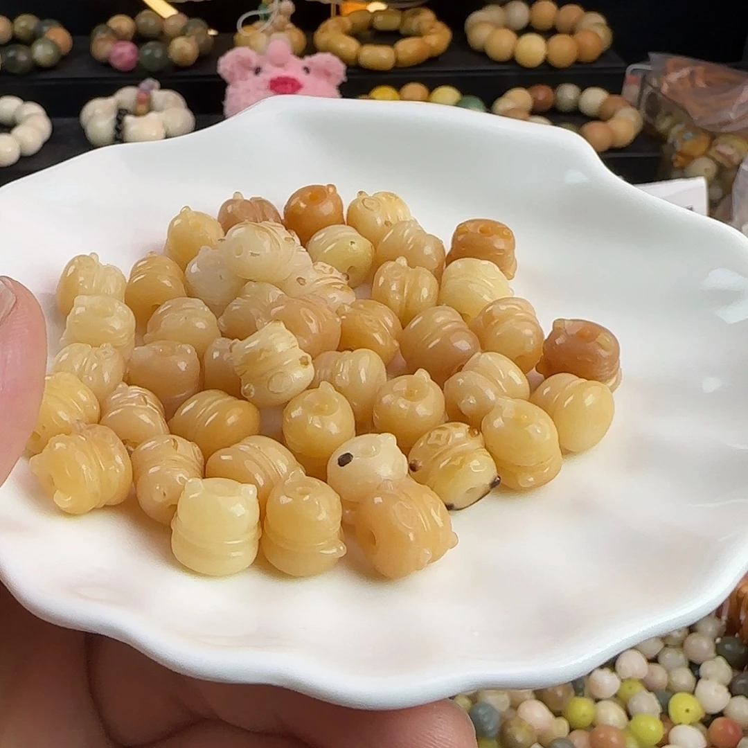 菩提根/象牙果手串卡12奶油招财猫20颗➕10颗备珠