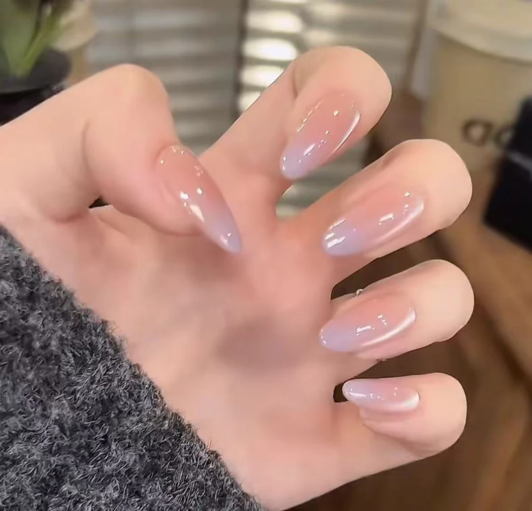 【芋泥波波】珊瑚纪显白春日猫眼渐变纯欲纯手工穿戴甲