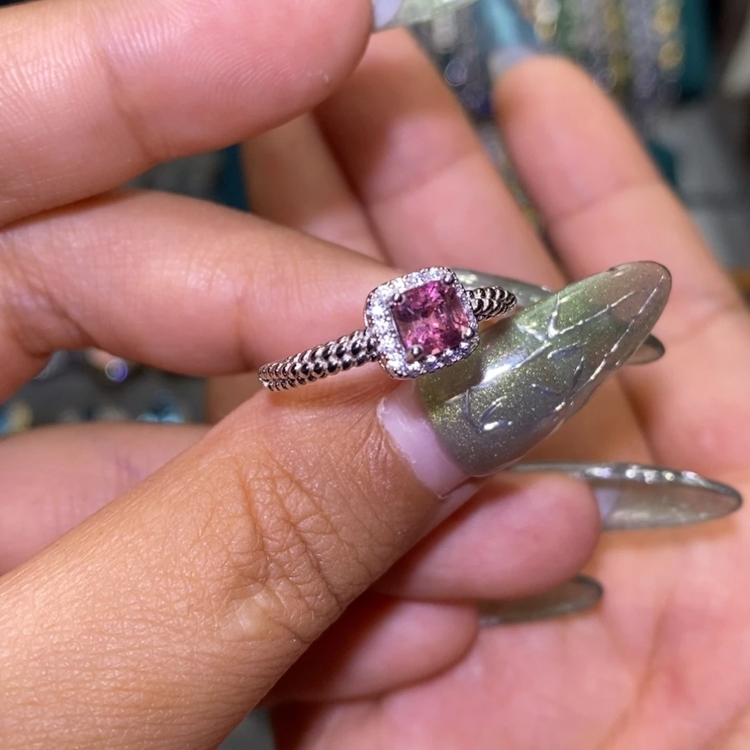 碧玺戒指银S925镶嵌56788