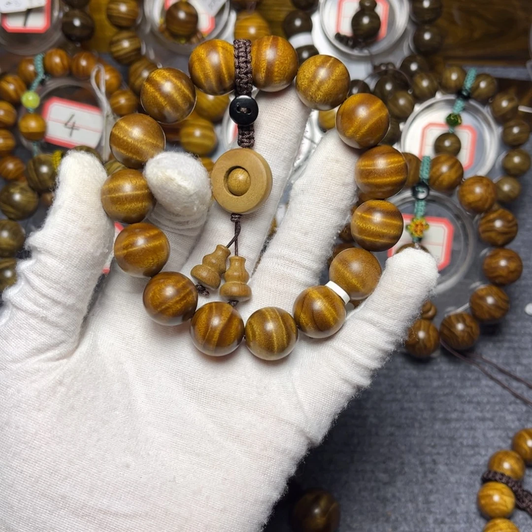 楠木（金丝楠）手串/手链红油底1.5水波248