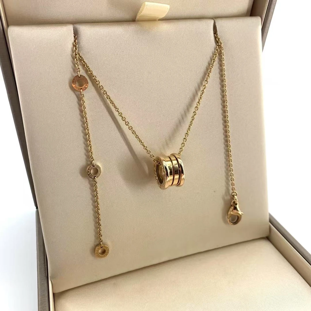 99新 BVLGARI/宝格丽 BVLGARI/宝格丽 玫瑰金弹簧项链bwz11562