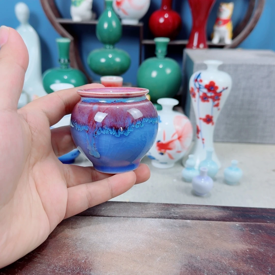 陶瓷手工小花器摆件