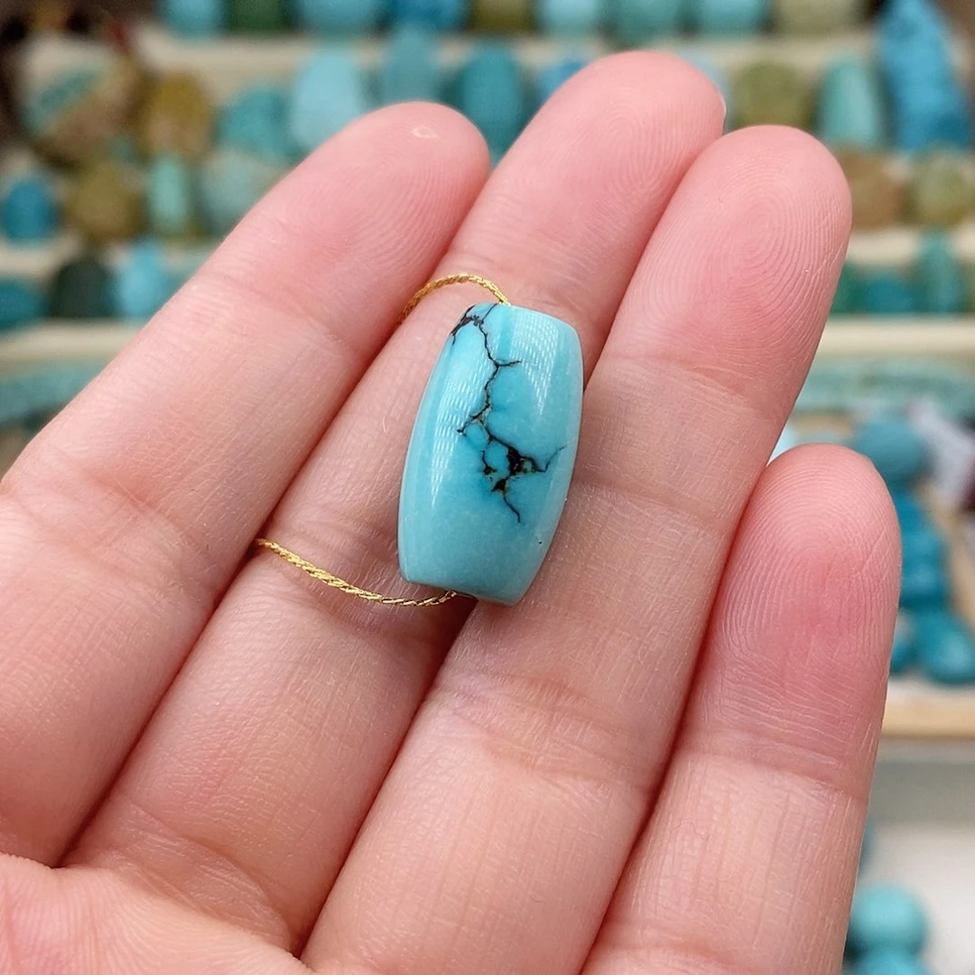 未镶嵌绿松石珠宝奇石10*18