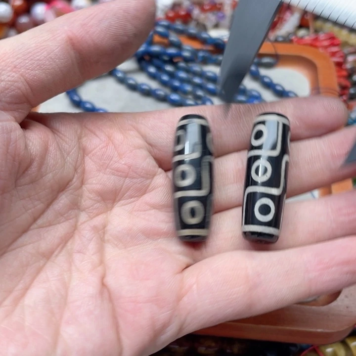 玛瑙/玉髓合金珠宝半成品2个九眼