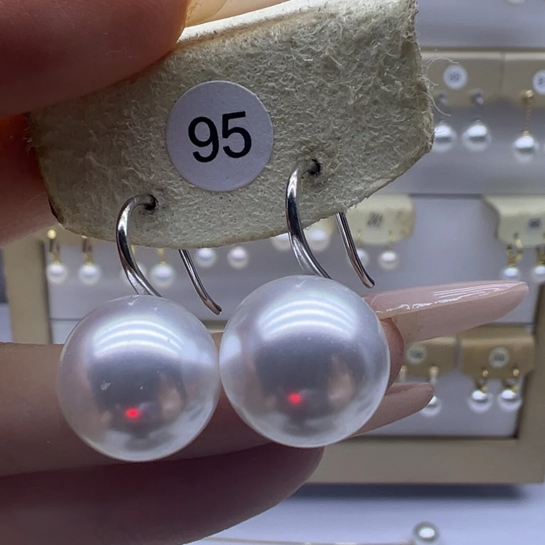 银S925镶嵌耳饰淡水珍珠