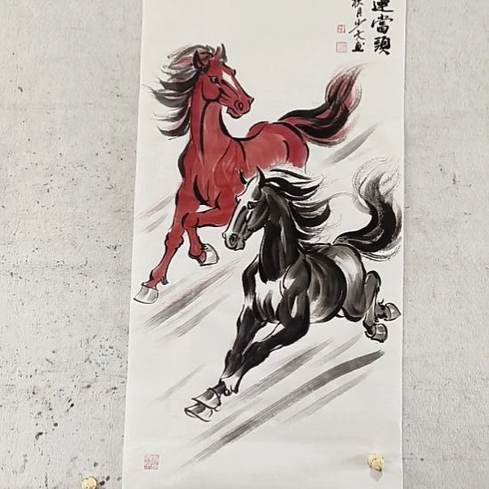 国画纯手绘作品鸿运当头