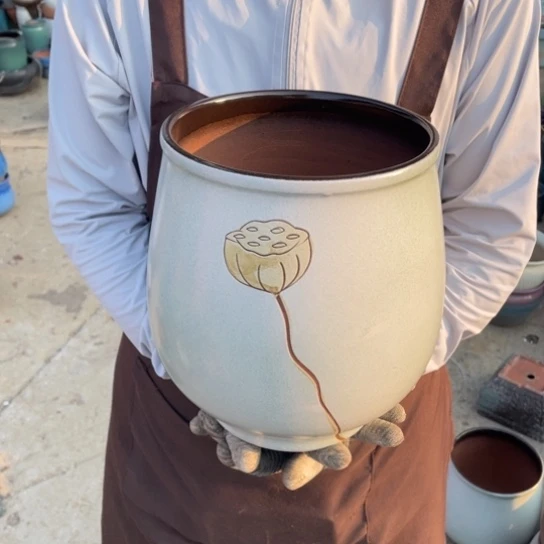 紫砂花盆口18高24正品正品