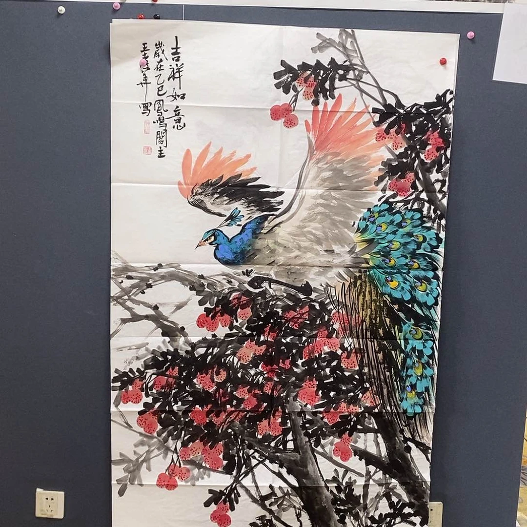 国画王孝华97.180手绘画芯