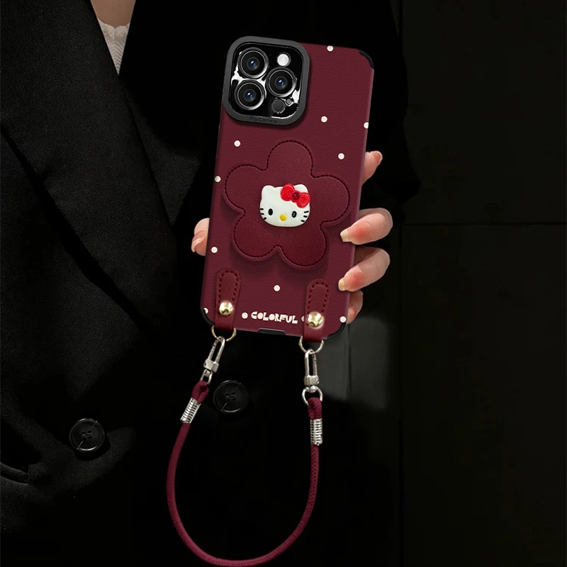 波点喵咪适用苹果vivo华为oppo小米iPhone17瞳眼小羊皮手机壳