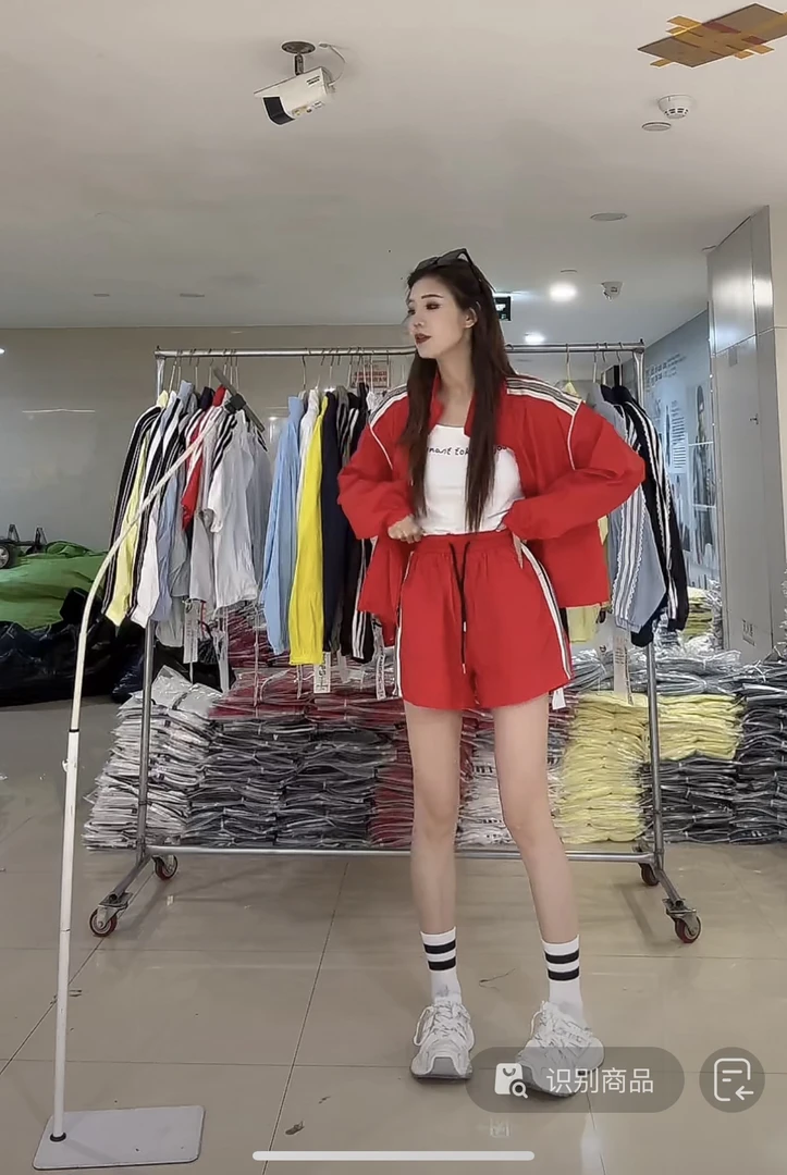 【柒汐】推荐夏季百搭条杠休闲套装833